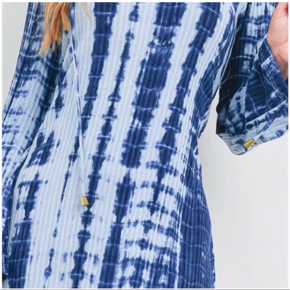 NWT- Emma & Michele Tie Dye Ribbed Dress - Picture 3 of 3